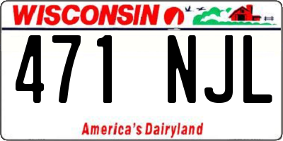 WI license plate 471NJL