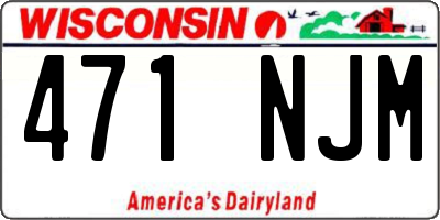 WI license plate 471NJM