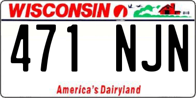 WI license plate 471NJN