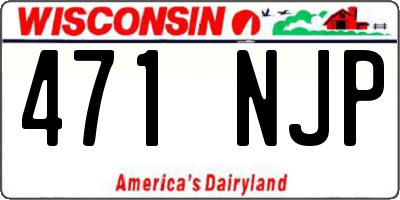 WI license plate 471NJP