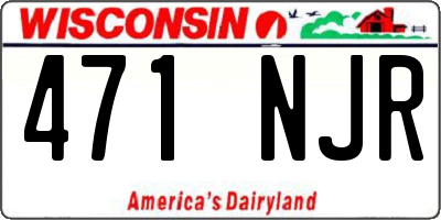 WI license plate 471NJR