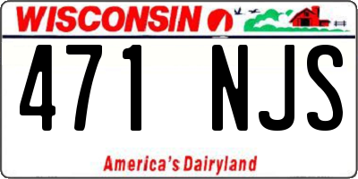 WI license plate 471NJS