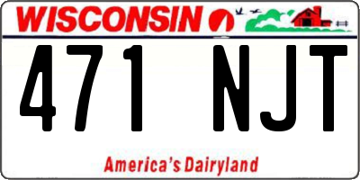 WI license plate 471NJT