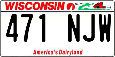WI license plate 471NJW