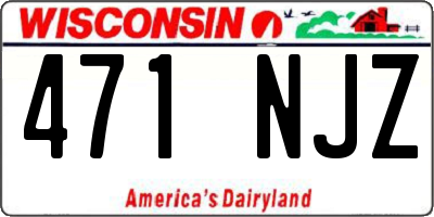 WI license plate 471NJZ