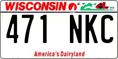 WI license plate 471NKC