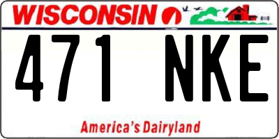 WI license plate 471NKE
