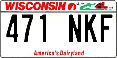 WI license plate 471NKF