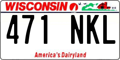 WI license plate 471NKL