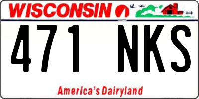 WI license plate 471NKS