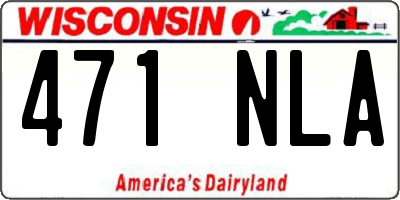 WI license plate 471NLA