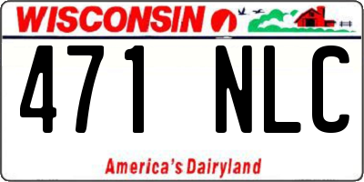 WI license plate 471NLC