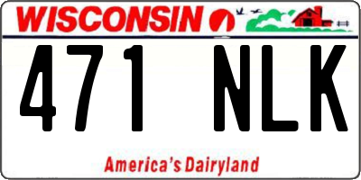 WI license plate 471NLK