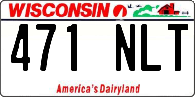 WI license plate 471NLT