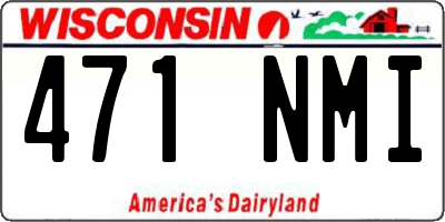 WI license plate 471NMI