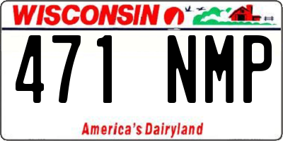WI license plate 471NMP
