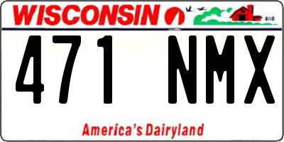 WI license plate 471NMX