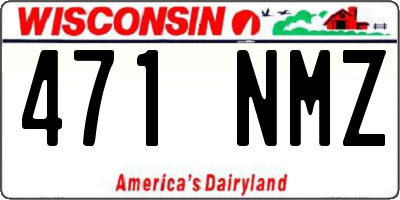 WI license plate 471NMZ