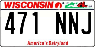 WI license plate 471NNJ