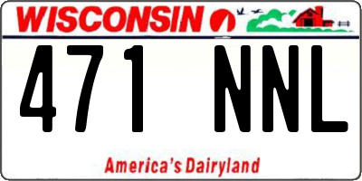 WI license plate 471NNL