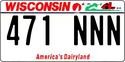 WI license plate 471NNN