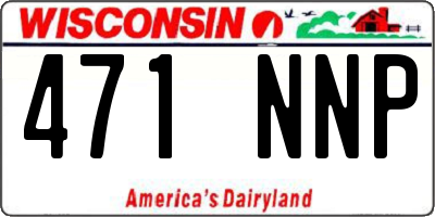 WI license plate 471NNP