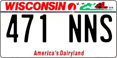 WI license plate 471NNS