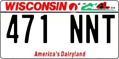 WI license plate 471NNT