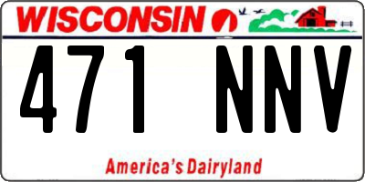 WI license plate 471NNV