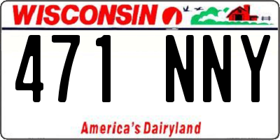 WI license plate 471NNY