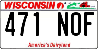 WI license plate 471NOF