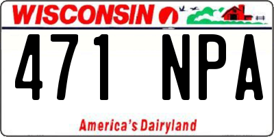 WI license plate 471NPA