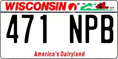WI license plate 471NPB