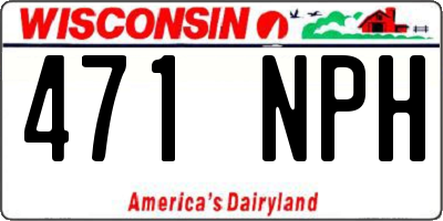 WI license plate 471NPH