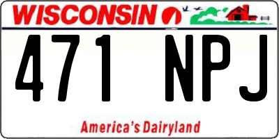 WI license plate 471NPJ