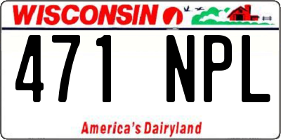 WI license plate 471NPL