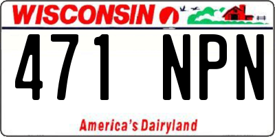 WI license plate 471NPN