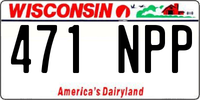 WI license plate 471NPP