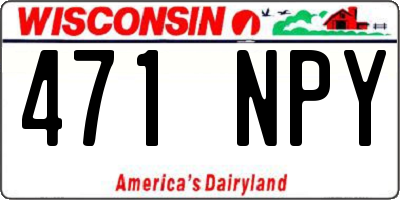 WI license plate 471NPY