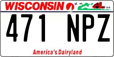WI license plate 471NPZ