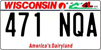WI license plate 471NQA