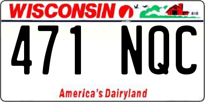 WI license plate 471NQC