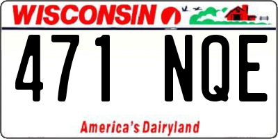WI license plate 471NQE