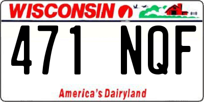 WI license plate 471NQF