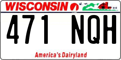WI license plate 471NQH