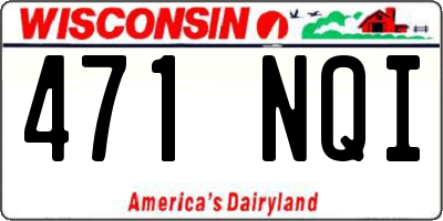 WI license plate 471NQI