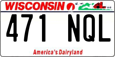 WI license plate 471NQL