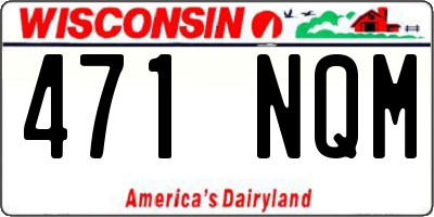 WI license plate 471NQM