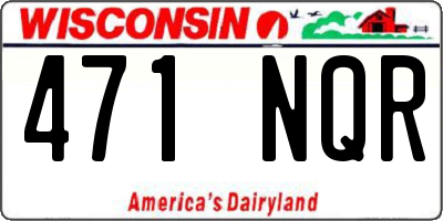 WI license plate 471NQR