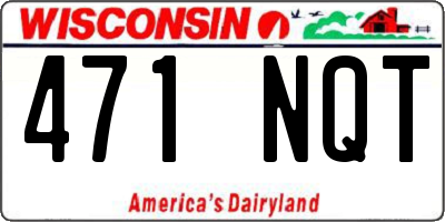 WI license plate 471NQT